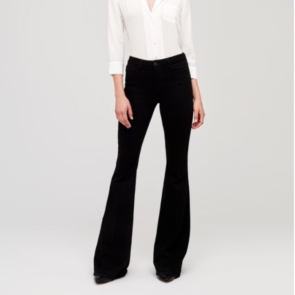 L’AGENCE black solana big flare jean